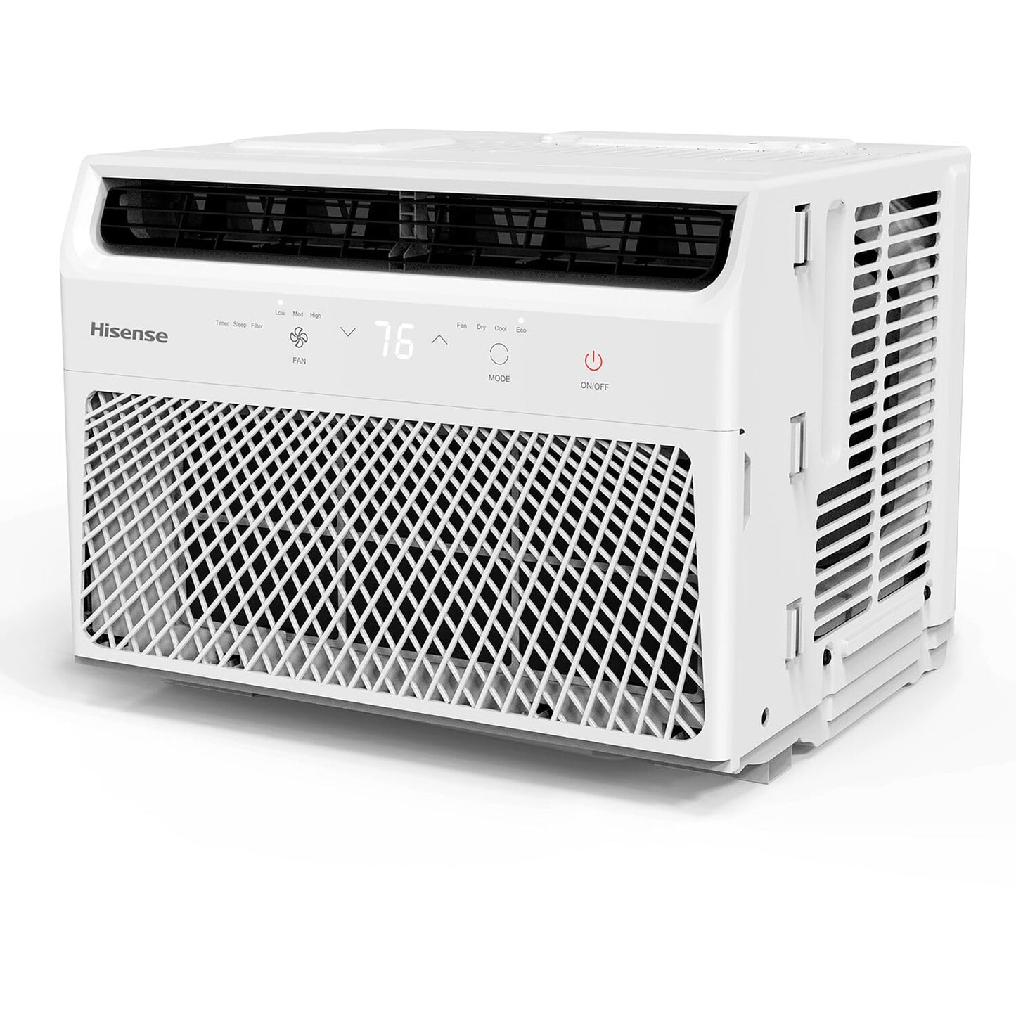 Hisense AHW1022CW1W 10,000 Smart Air Conditioner with Wi-fi Control, Dehumidifier, and Remote, 115V, Window AC Unit for Apartment, Bedroom, Medium Rooms up to 450 Square Feet in White, 10000 BTU