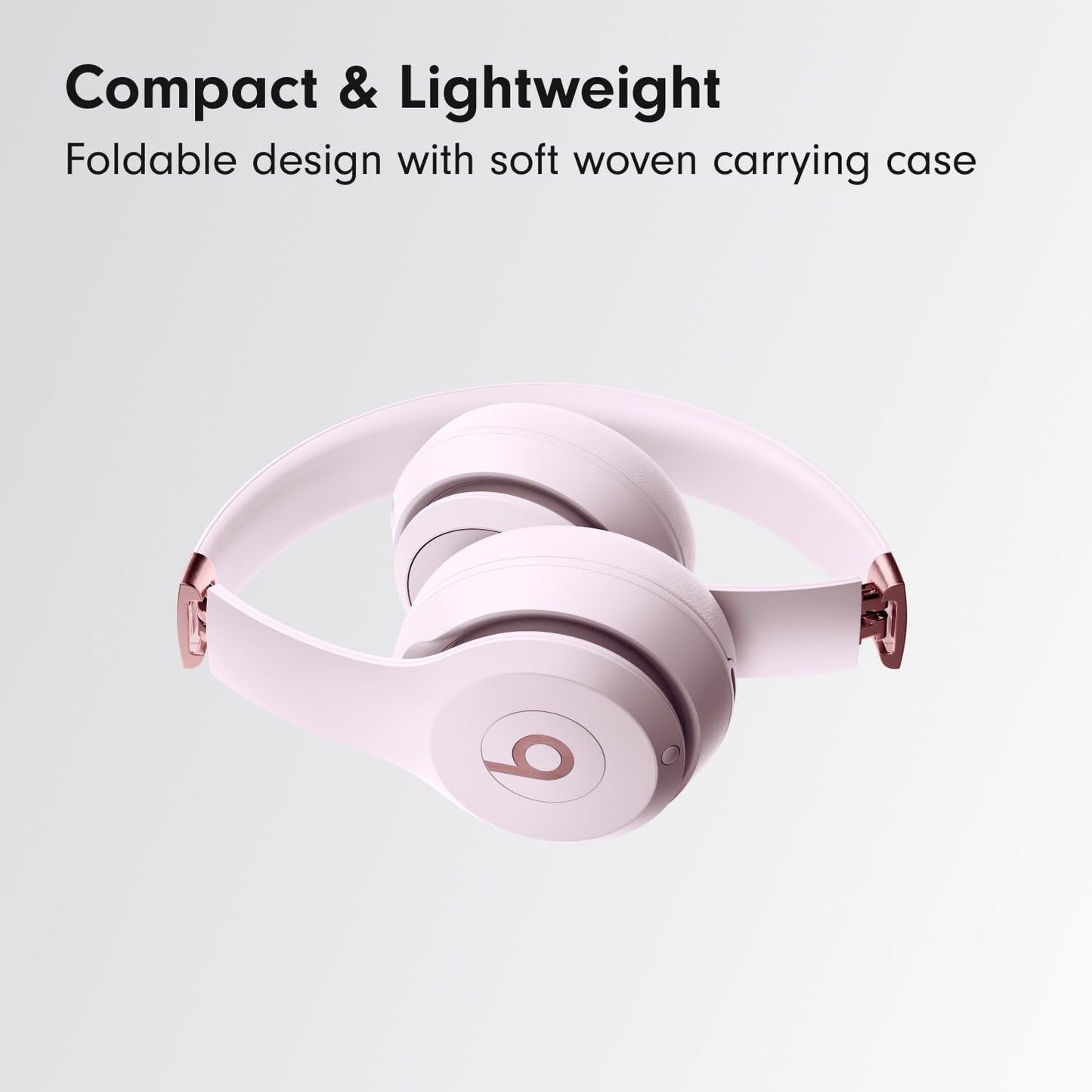 Beats Solo 4 - Auriculares inalámbricos Bluetooth supraurales, compatibles con Apple y Android, hasta 50 horas de duración de batería - Rosa nube (renovados)