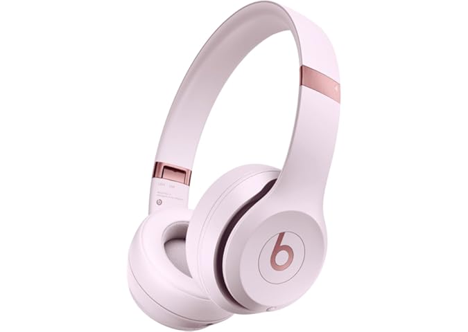 Beats Solo 4 - Auriculares inalámbricos Bluetooth supraurales, compatibles con Apple y Android, hasta 50 horas de duración de batería - Rosa nube (renovados)